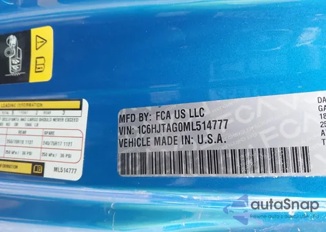 2021 Jeep Gladiator 80Th Anniversary 4X4 from USA, damaged, VIN 1C6HJTAG0ML514777